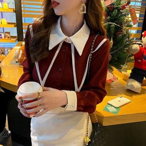 Women's Blouses Women's & Shirts Blouse Women Shirt 2022 Spring And Autumn Top Corduroy Blusas Mujer De Moda