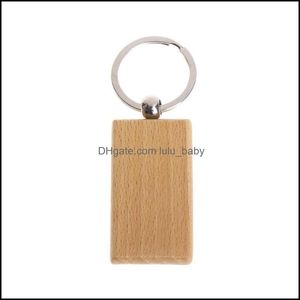 Keychains 40 Pcs Blank Wooden Key Chain Diy Wood Keychains Tags Gifts Yellow 20 Oval 20 Rec80 Q2 Drop Delivery 2021 Fashion Lulubaby Dhyrp