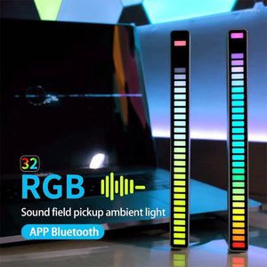Nachtlichten LED Strip Lichtgeluid Besturing Pick-up Rhythm Music Sfeer RGB Kleurrijke Tube USB Energy Saving Lamp Ambient