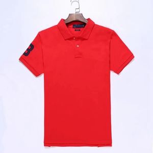 2026 polo all'ingrosso Camicia europea e americana estiva da uomo a maniche corte in cotone casual abbinato a colori plus size T-shirt moda ricamata S-2XL