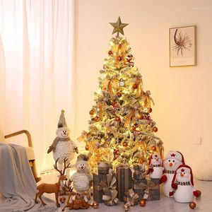 Decorações de Natal Árvore Artificial de PVC branco 2023 Cenas de decoração do festival Cenas de decoração para festas em casa Parede de porta liderada por crianças