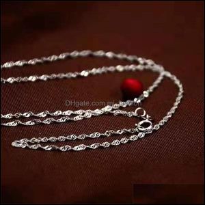 Chains 10Pcs Water Waves Chains 1.2Mm 925 Sterling Sier Necklace 16"-30" Sh540 Q2 Drop Delivery 2021 Jewelry Necklaces Penda Mjfashion Dh0Ev