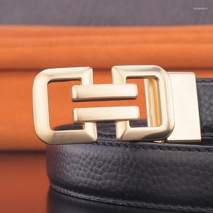 Belts High Quality 2.4cm Thin Belt Ladies Full Grain Leather Slide Buckle Fashion Casual Cintos Masculi