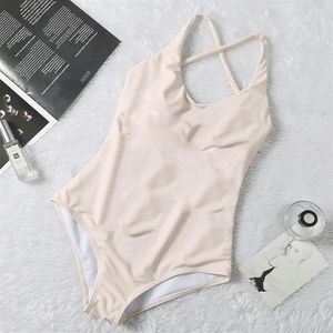 Simple Cute Swimwear Padded Push Up Women One-piece Designer Swimsuits Outdoor Beach Hipster Swimming Bandage Travel Vacation Luxury We251n