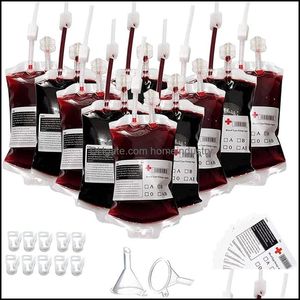 Other Festive Party Supplies Other Festive Party Supplies 20 Pack Halloween Decorations Blood Bag For Drink Reusable Containers Hall Dhtmc