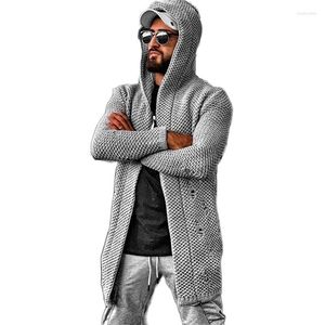 Herrenpullover Herren Frühling Herbst 2022 Herren Outwear Mode Lange Länge Strickjacke Herren