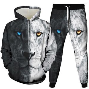 Mens Tracksuits 2022 3D Timberwolves Hip-Hop Hoodie Suit Mens Disual Sweatshirt Pants Sportswear Fashion