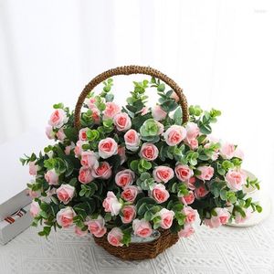 Decorative Flowers Simulation Rose Fantastic Imitation Exquisite Ornamental Pretty Floral Arrangement