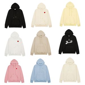 Men's Hoodies Amies sweater wool thread heart embroidery hooded jacket men's and women's same solid color round neck pullover long sleeves