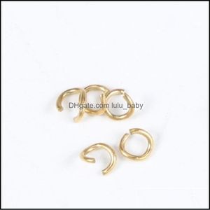Pierścienie skokowe Pierścienie Złote Sier Sier Stal nierdzewna Otwarte skok Pierścienie mm Złącza podzielone do DIY Instalors Making Lulubaby Dhlyt
