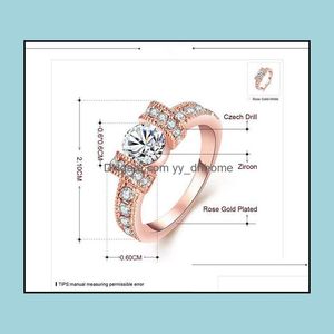 Band Rings Gold Rings For Women Fashion Men Sier Plated Wedding Crystal Diamond Drop Delivery 2021 Jewelry Yydhhome Dhnyt