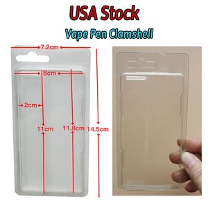USA stock verf￼gbares Vape Stift Clamshell Plastikpaket Gro￟handel Preis Custom Made Paper Insert Pet PVC Blisterverpackung Box