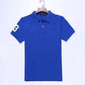 Wholesale 2254 Summer New Polos Shirts European and American Men's Short Sleeves CasualColorblock Cotton Large Size Embroidered Fashion T-Shirts S-2XL