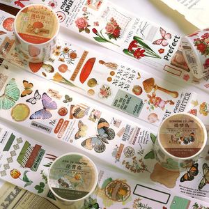 Geschenkverpackung Schmetterling Washi Tape Blume Pflanze Journal Aufkleber Masking Dekoratives Klebstoff für Kunst DIY Crafts Diary Po