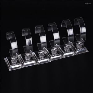 Bolsas de armazenamento 2pcs/lote acrílico Clear Watch Bracelet Bangle Showcase Display Stand Rack Atacadales