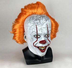 Terror Mask Movie Stephen King's It 2 Cosplay Pennywise Clown Joker Tim Curry Mask Halloween Party Props