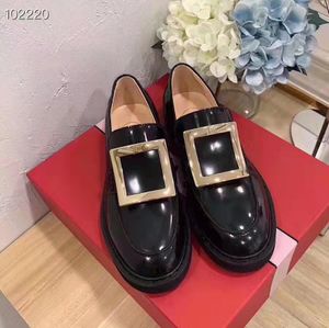 Top Luxury Lug Sole Horsebit Loafer Shoes Gold-tone Famous Casual Walking Embroidery Bee Moccasins Chunky Heels Party Wedding EU35-40.BOX