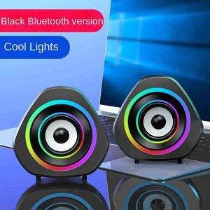 Портативные колонки, громкоговоритель Bluetooth с цветным дышащим светодиодным светом, компьютерные колонки, стереодинамики, мощный звук, 145 Вт