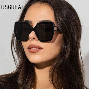 Óculos de sol Designer de marca gato olho de sol os óculos de sol vintage espelhos pretos de sol para fêmea grande moldura legal e sexy óculos oculos uv400 t220831