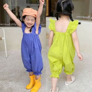 Sommer Strampler Neue Ankunft Mädchen Mode Overalls Kinder Koreanische Design Overall Mädchen Overalls Strampler 20220831 E3