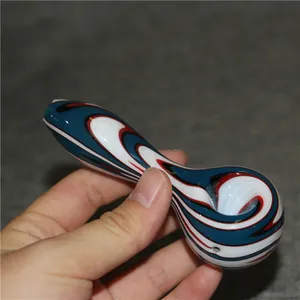 4 inch Mini Spoon Pipes Smoking Bubbler Dab Water Pipe tobacco hand glass pipe Ultimate Tool Oil Herb Hidden Bowl