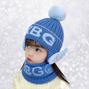 Berretti Trooper Trapper Sciarpa calda Cappelli in pile lavorato a maglia Kid Knit Winter Coif Hood Hat Boys With