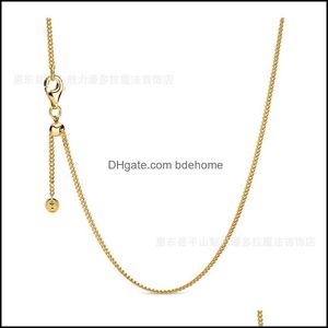 Chains 1/ 1 Rose Gold Shine Curb Chain Necklace Womens Clavicle Fit Diy Pendant Factory Direct Sale White 3417 Q2 Drop Delivery 2021 Dhkgy