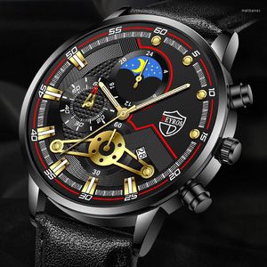 腕時計2022マンのための時計ウルトラ薄ファッションクォーツメンパーソナリティカレンダー防水多機能時計男性のリロジェス