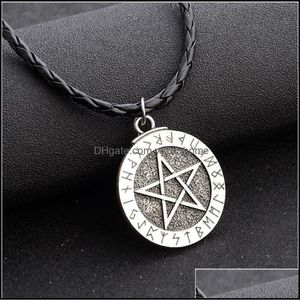 Naszyjniki wisiorek Pentagram Naszyjnik religijne nadprzyrodzone oświadczenie żydowskie tarcza David Jewelry Best Friends Charm Yydhhhome Dh5lg