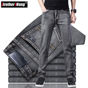 Mens Jeans Classic Style Summer Mens Thin Grey Jeans Business Fashion High Quality Stretch Denim Straight Pants Male Brand Trousers 220831