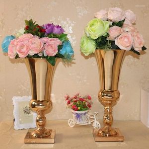 Decoração de festa 43cm de 49cm de altura Vasos de trompete elegantes para a mesa de casamento Decoração