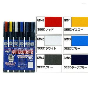 Profesyonel El Alet Setleri GSI Creos Mr.Hobby Gundam Marker GMS109 Tohum Renk Kalemi Seti 6 PCS