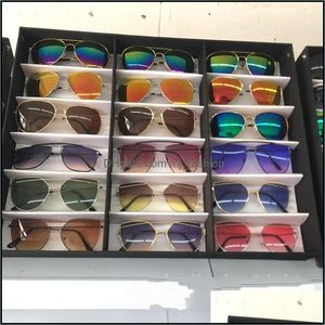 Diğer 18pcs Gözlük Depolama Ekran Kutusu Gözlük Güneş Gözlüğü Optik Organizatör Çerçeveleri Tepsiler Tepsisi 34 W2 Bırak Mjfashion Dhapa