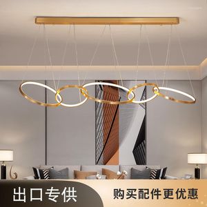 Lampade a sospensione Europa nordica Apparecchio in pietra a led Cucina Sala da pranzo Bar Hanglamp Anello Lampada da parete Lampadario moderno Soggiorno