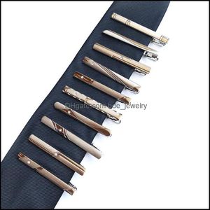 Tie Clips Mens Sier Tie Clip Formal Simple Business Standard Necktie Clamp Metal Accessories Gentleman Bridegroom Wedding Wholesale 5 Dhctg