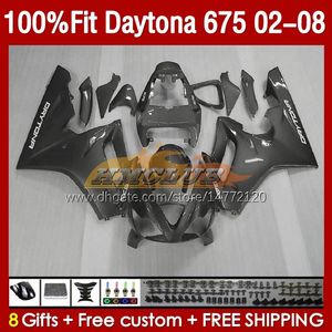 OEM Fairings for Daytona675 2002 2003 2004 2005 2006 2007 2008 Bodywork 148No.91 Daytona 675 R CC 675R 02 03 04 05 06 07 08 675CC 02-08 Fairing Fairing Kit Gray Blk