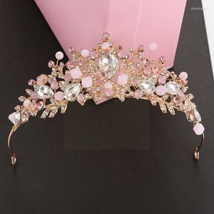 Fermagli per capelli Tiara di cristallo Costume da principessa corona Fascia per capelli Regalo per la sposa Gioielli Accessori per feste di matrimonio Vacanze Q0g8