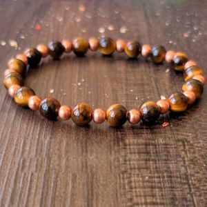 MG1632 STRAND WOMENS SOLAR CHAKRA PULHA PULHELA MALA 6 MM TIGER ELETO COM PULHA DE COBER PARA PIRMA MADEIRA MALAS MALAS