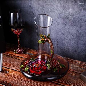 نظارات النبيذ الكلاسيكية المينا الكريستال الزجاجية مجموعة منزلية شمبانيا شمبانيا لحفل الزفاف لوازم حفلات الزفاف