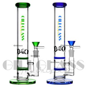 10 polegadas Duas camadas dab rig perc filtro de vidro inebriante alto bong dab rig tubulação de água fumar plataformas de petróleo com quartzo banger cera narguilé