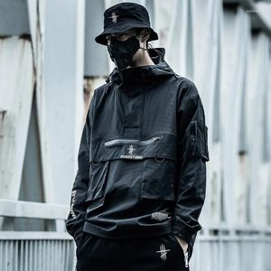 Men's Jackets Cargo Reflective Jacket Coats Streetwear Tactical Function Pullover Harajuku Multi-pocket Hoody Windbreaker