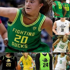 NCAA Oregon Ducks Basketball costurou Jersey Sabrina Ionescu Taylor Chavez Minyon Moore Erin Boley Jaz Shelley Morgan Yaeger C