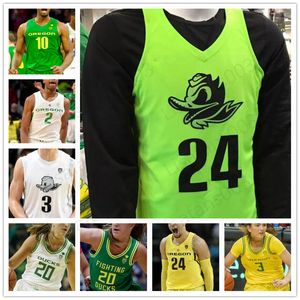 NCAA Oregon Ducks Basketball Jersey 13 Chandler Lawson 10 Shakur Juiston 32 Энтони Матис 0 Уилл Ричардсон Custom Mens Women