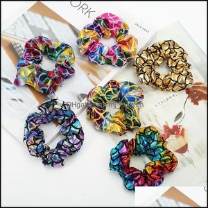 Hårgummiband sjöjungfru kvinnor hår scrunchies mode flickor hårband designer slipsar tillbehör för huvudband släpp av mjfashion dhlaa