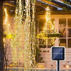 Saiten 600LED Solar Reben Zweig Baum Lichter Outdoor Kupfer Silber Draht Fee String Licht Christams Party Hochzeit Girlande