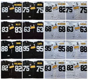 Vintage 95 Greg Lloyd Futbol Formaları 75 Joe Greene 88 Lynn Swann 63 Dermontti Dawson 68 L. C. Greenwood 82 John Stallworth 83 Heath Miller