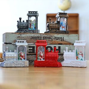 Saiten Retro Candle Light Train Head Santa Claus LED LAMP Home Shop Dekorative für Weihnachtsfeier Urlaub Ornamente
