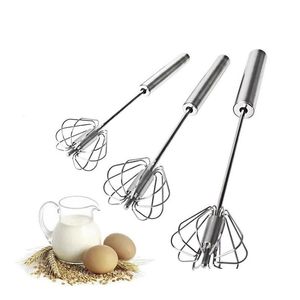 Äggverktyg Semimatic Egg Whisk rostfritt stål Hand tryck mixer Beater Milk Frother Mixer Stirrer Kitchen Stiring Tool JK1911 75 G2 DH12S