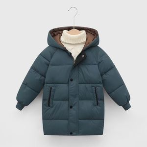 Down Coat Children S Winter Baby Boys Girls Cotton Padded Parkas tjockare varma långa jackor Russian Toddler Kids Ytterkläder 221130