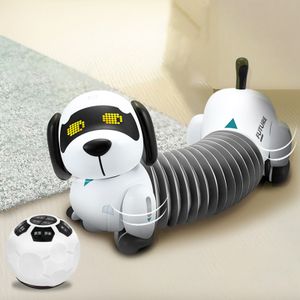 ElectricRC Animals Cão Robô Interativo Programável Controle Remoto Dachshund Cachorrinho para Meninos Meninas Crianças Apresenta 221201